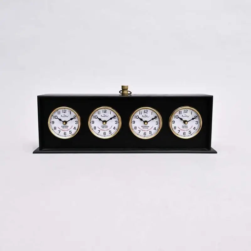 Modern & Decorative Time Zone Table Clock-Desk Clock For Home & Office Decor-Tabletop Object