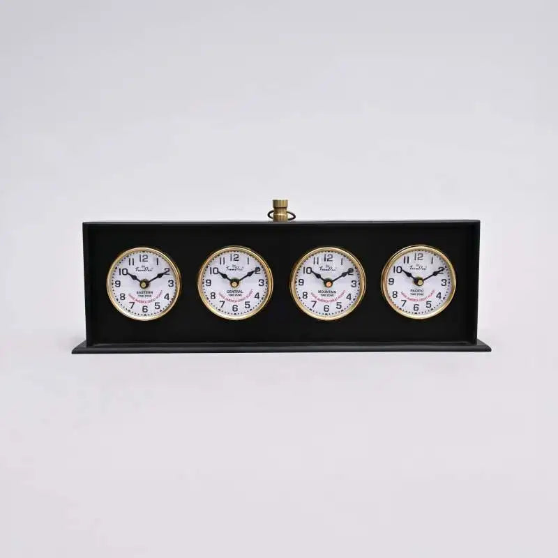Modern & Decorative Time Zone Table Clock-Desk Clock For Home & Office Decor-Tabletop Object